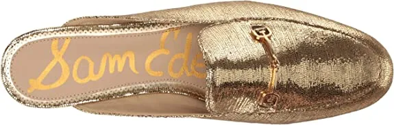 Sam Edelman Linnie Goldmine Slip On Almond Toe Embellished Dress Loafers Mules