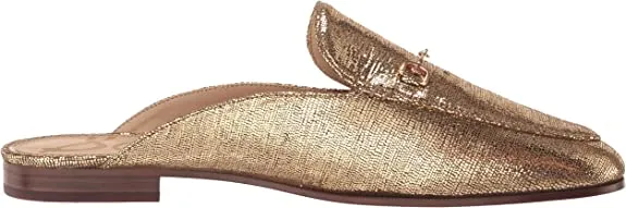 Sam Edelman Linnie Goldmine Slip On Almond Toe Embellished Dress Loafers Mules