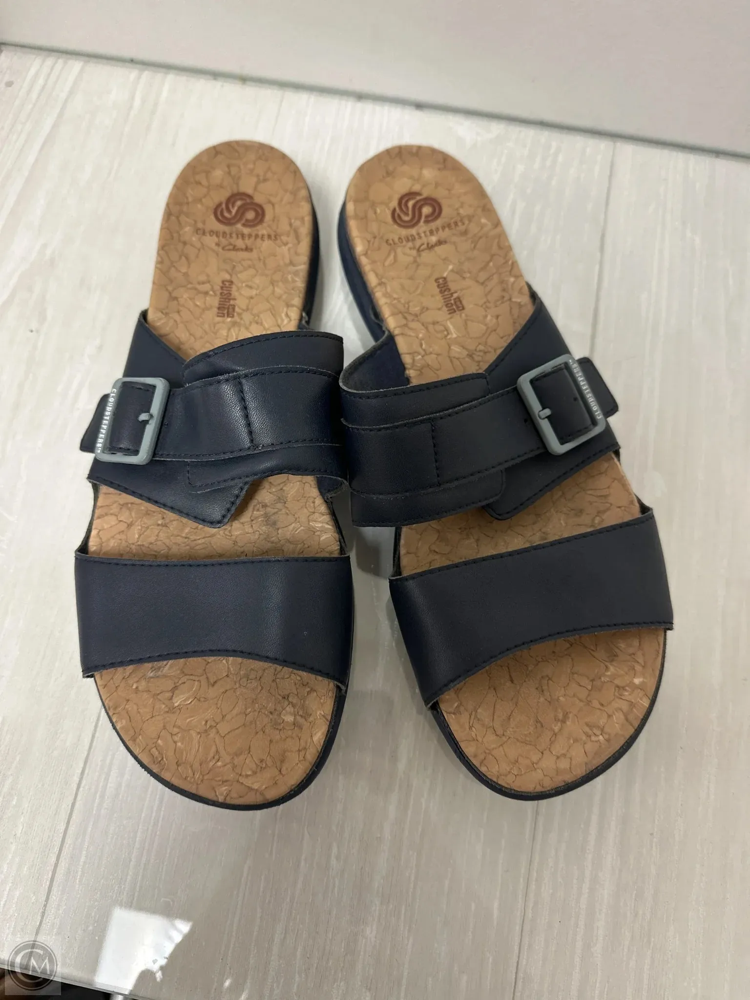 Sandals Flats By Clarks In Navy, Size: 10