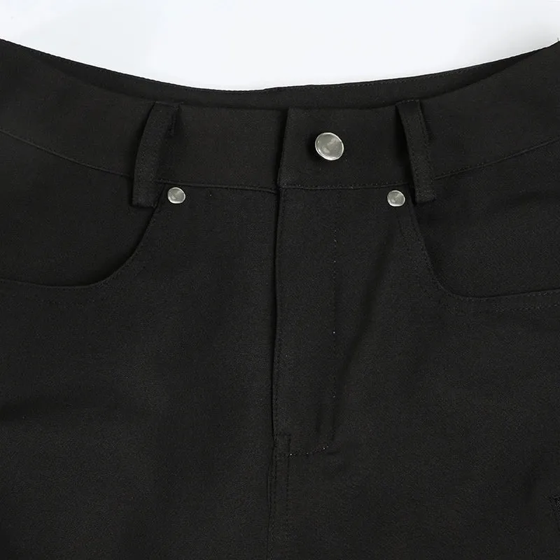 SEEYOULATER Veronica Stylish Low-Waist Wide-Leg Pants