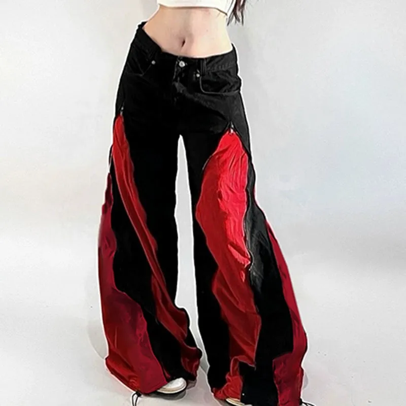 SEEYOULATER Veronica Stylish Low-Waist Wide-Leg Pants