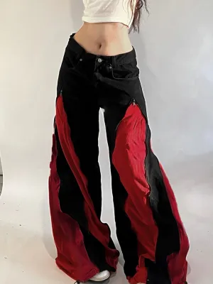 SEEYOULATER Veronica Stylish Low-Waist Wide-Leg Pants