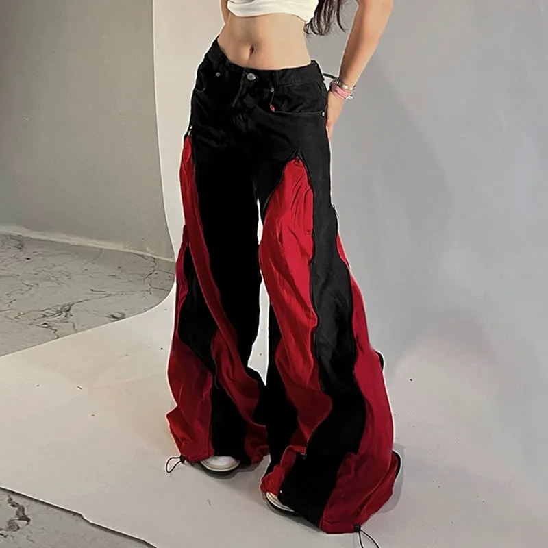 SEEYOULATER Veronica Stylish Low-Waist Wide-Leg Pants