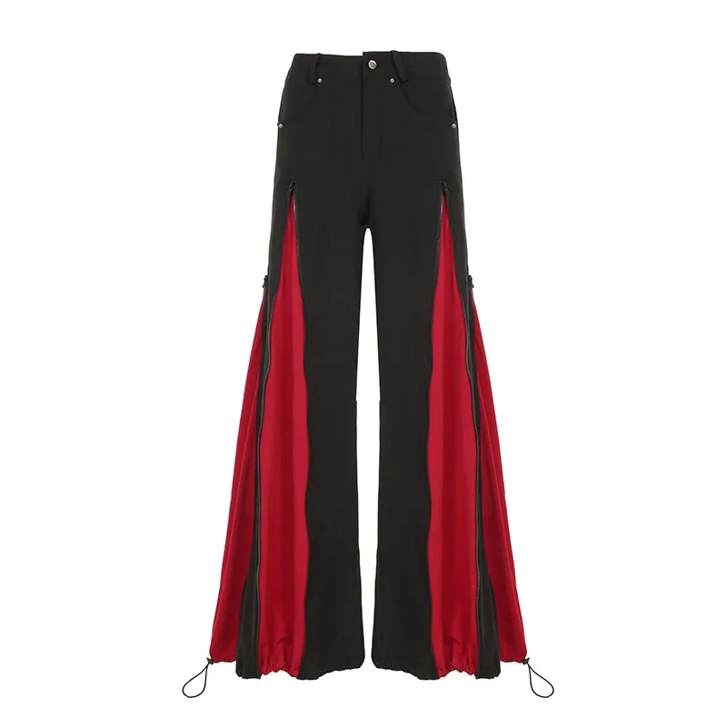 SEEYOULATER Veronica Stylish Low-Waist Wide-Leg Pants
