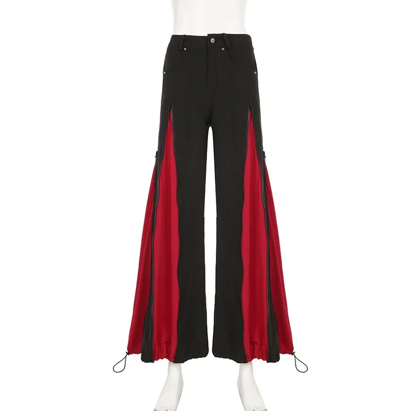 SEEYOULATER Veronica Stylish Low-Waist Wide-Leg Pants