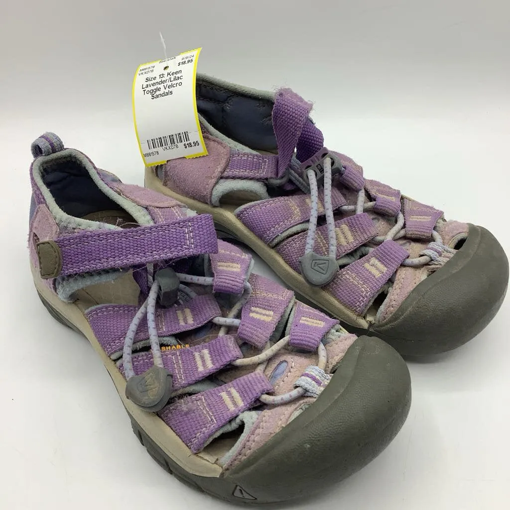 Size 13: Keen Lavender/Lilac Toggle Velcro Sandals