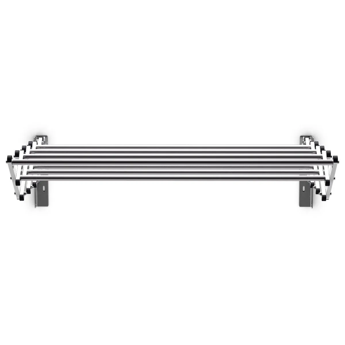 Space-saving Accordion Expandable Towel Rack with 8 Rods Large Capacity