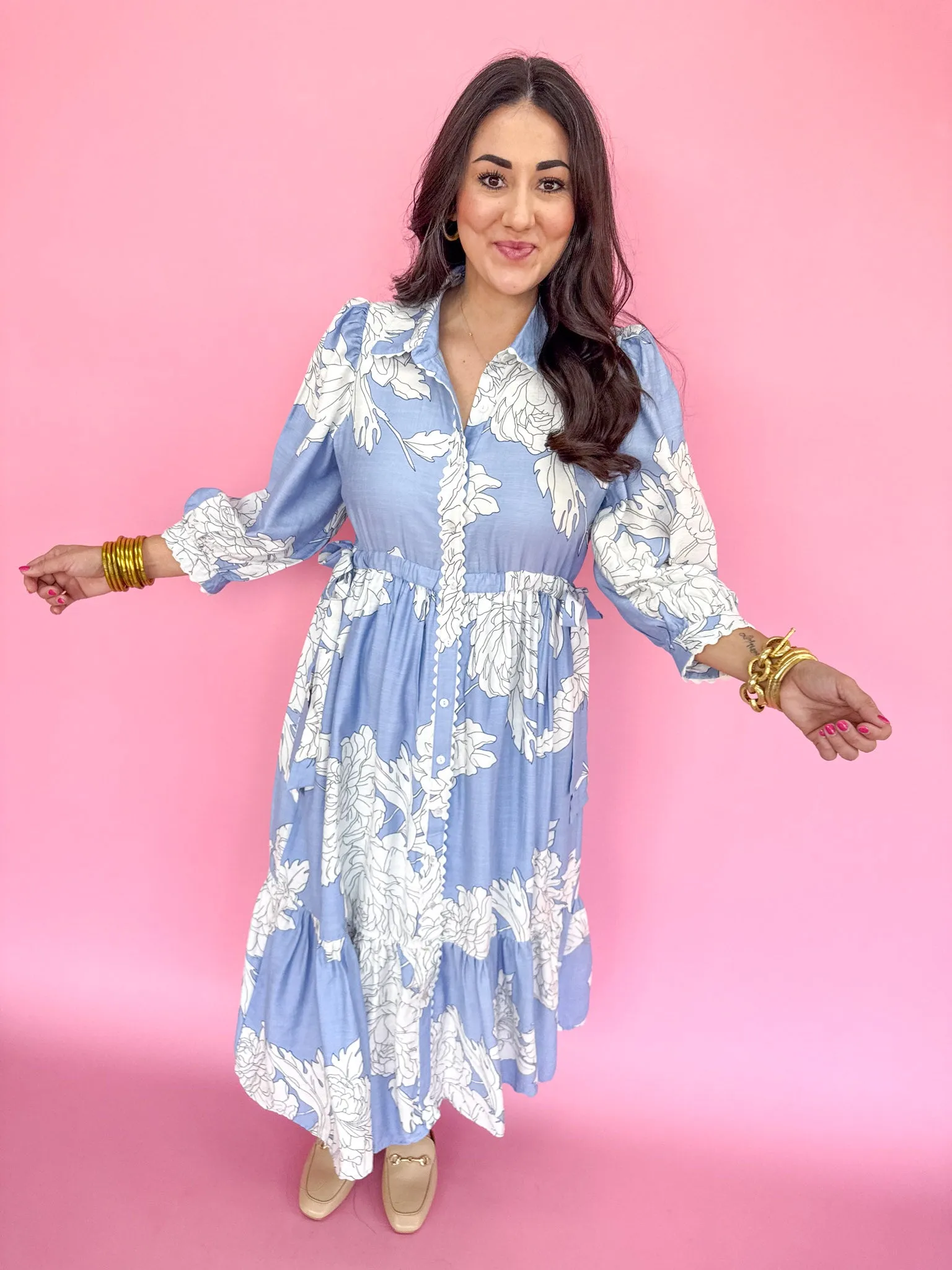 Spring Bloom Dress - Blue