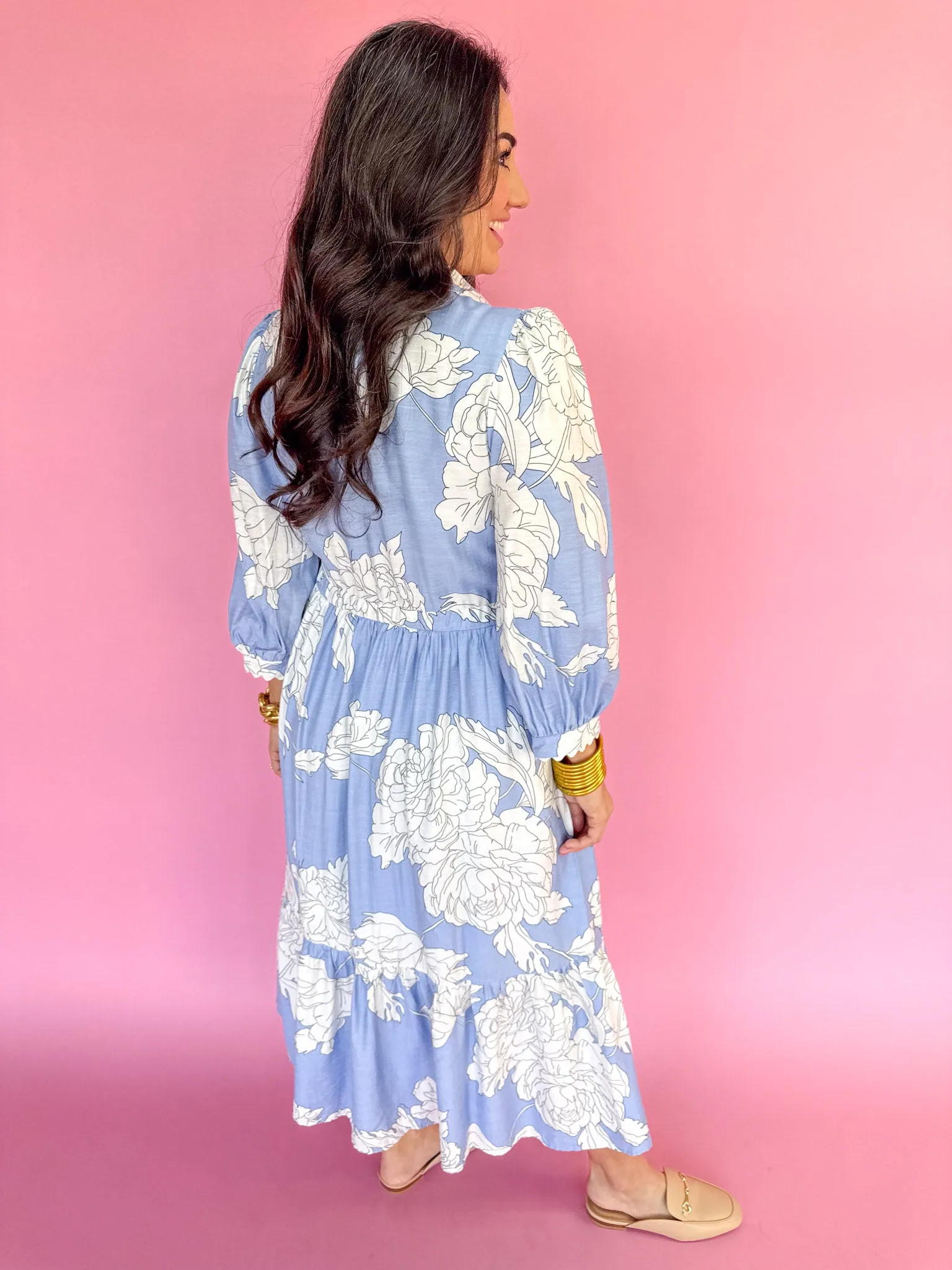 Spring Bloom Dress - Blue
