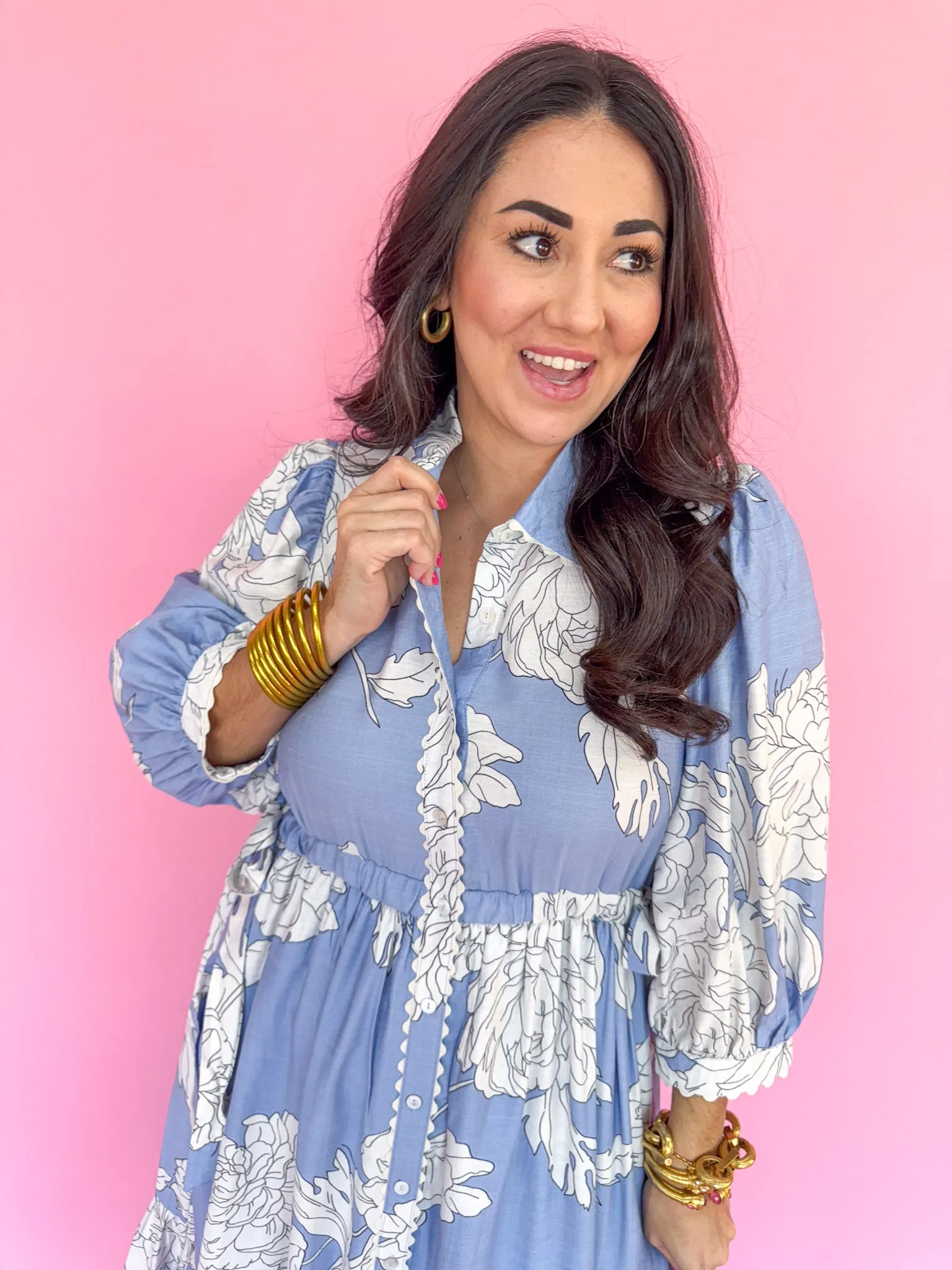 Spring Bloom Dress - Blue