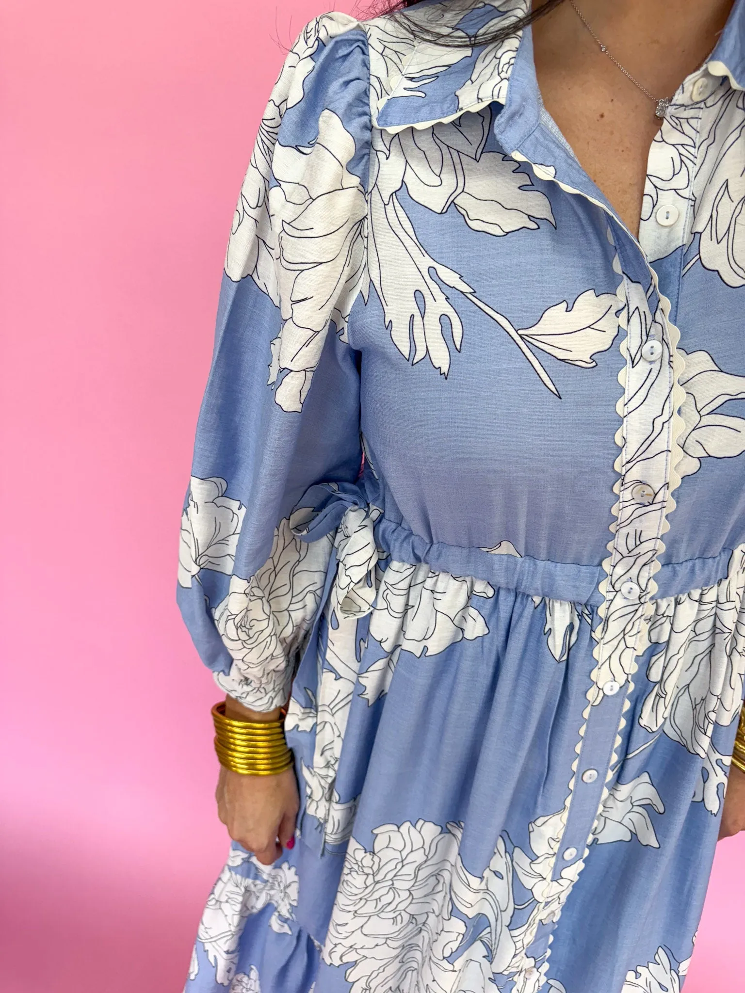 Spring Bloom Dress - Blue