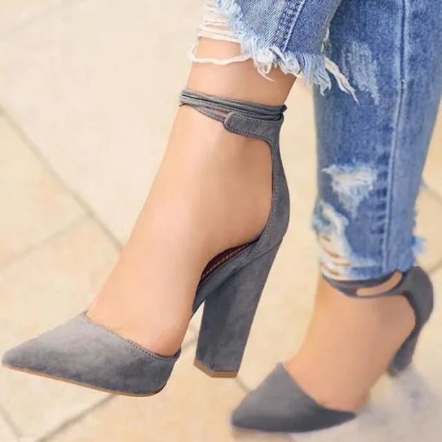 spring summer platform sexy women shoes fashion women pumps retro high heels pointed toe office & career shallow #Y0605718Q