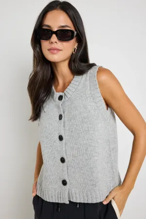 Stamp Grey Marle Crewneck Knit Vest Top