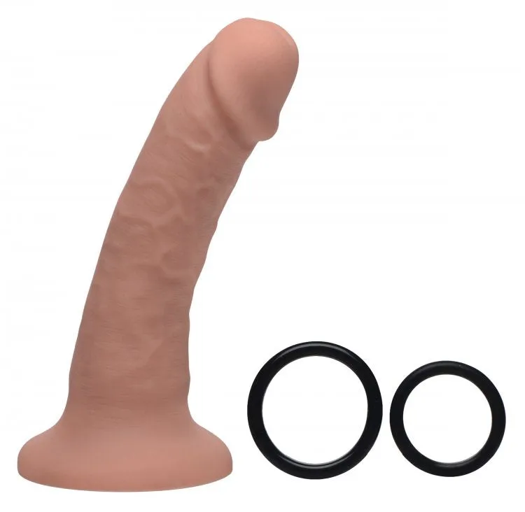 Strap U Seducer 7in Silicone Dildo W- Harness