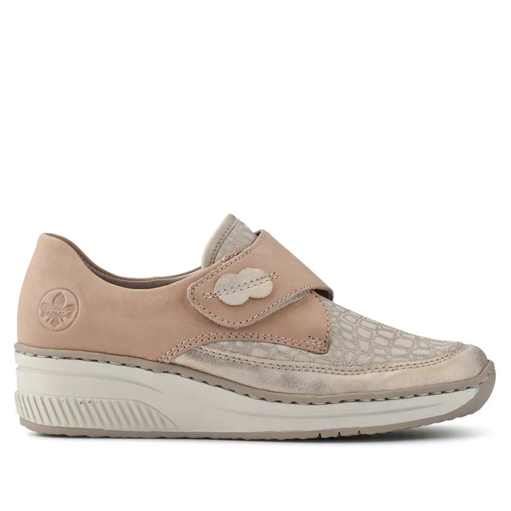 Stretchy Leather Touch-Fasten Trainers - RKR41504 / 326 820