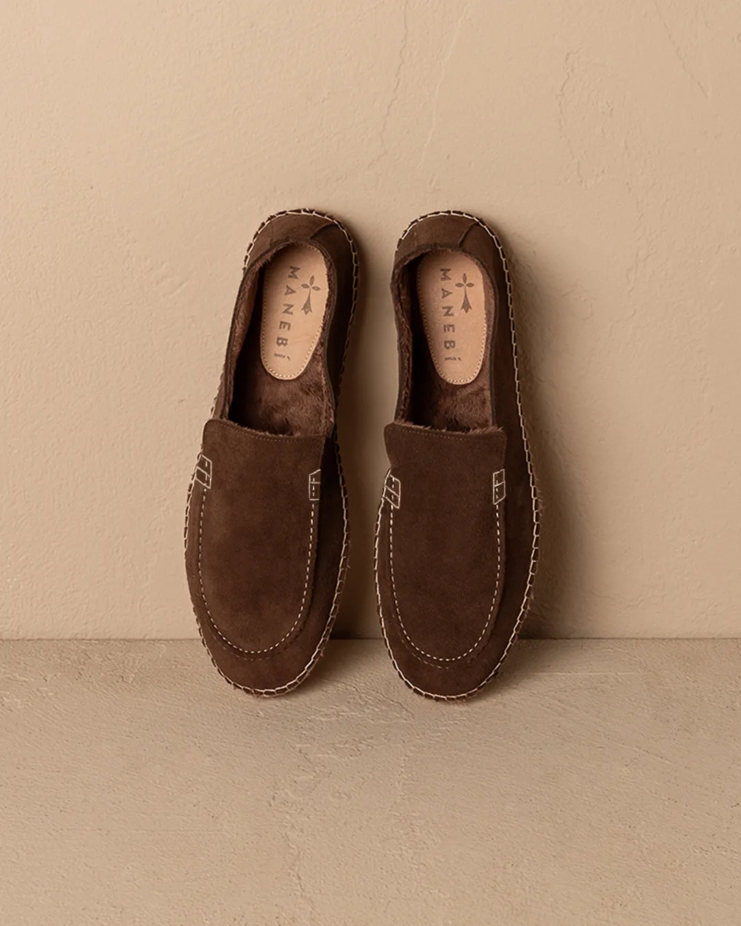 Suede With Faux Fur Loafers Espadrilles - H09L0 - Cortina Cocoa