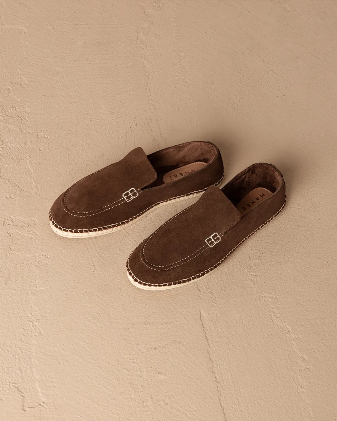 Suede With Faux Fur Loafers Espadrilles - H09L0 - Cortina Cocoa