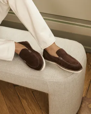 Suede With Faux Fur Loafers Espadrilles - H09L0 - Cortina Cocoa