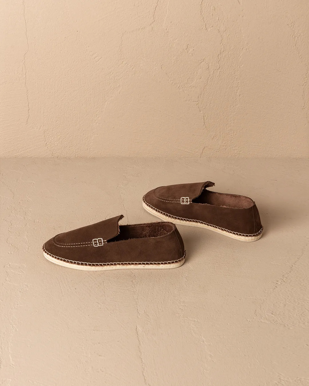 Suede With Faux Fur Loafers Espadrilles - H09L0 - Cortina Cocoa