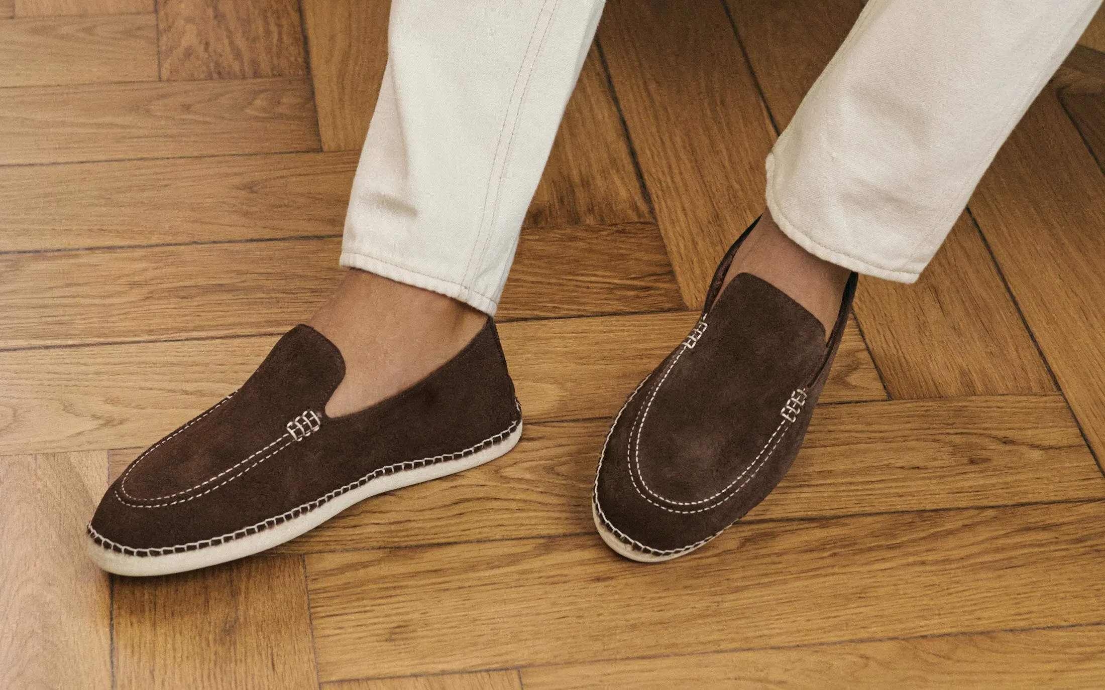 Suede With Faux Fur Loafers Espadrilles - H09L0 - Cortina Cocoa