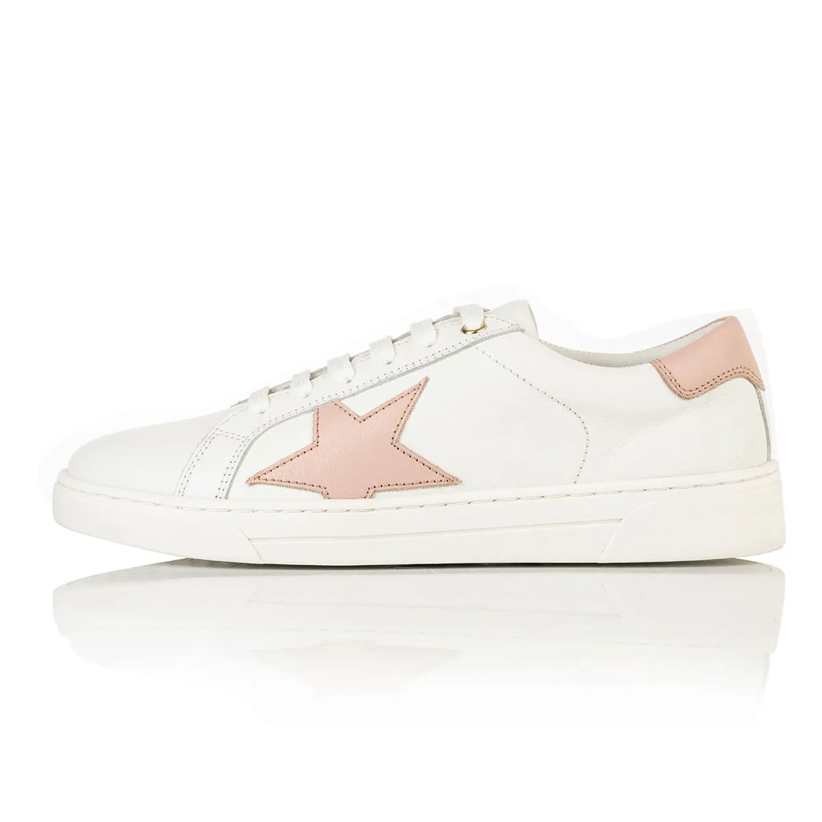 Superstella Wide Fit Trainers - Baby Pink Leather