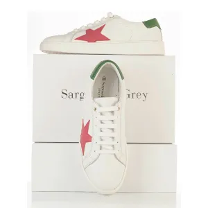 Superstella Wide Fit Trainers - Green & Pink Leather