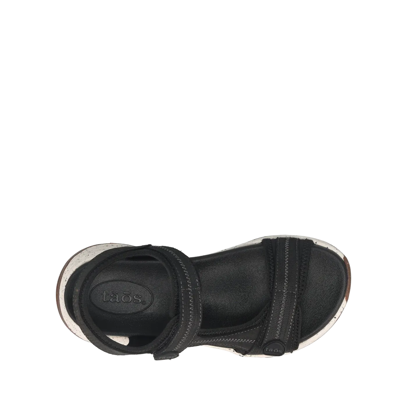 Taos Women's Super Side Strap Sandal - Black Emboss