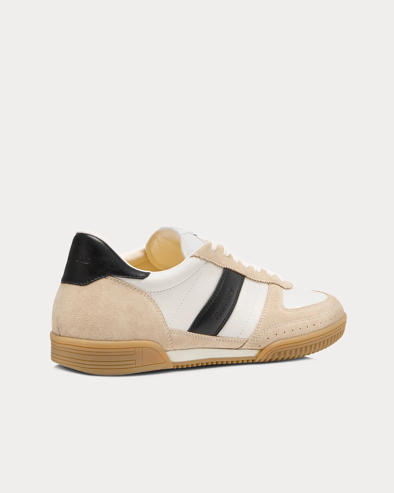 Terence Leather & Suede Dune / Black / Amber Low Top Sneakers