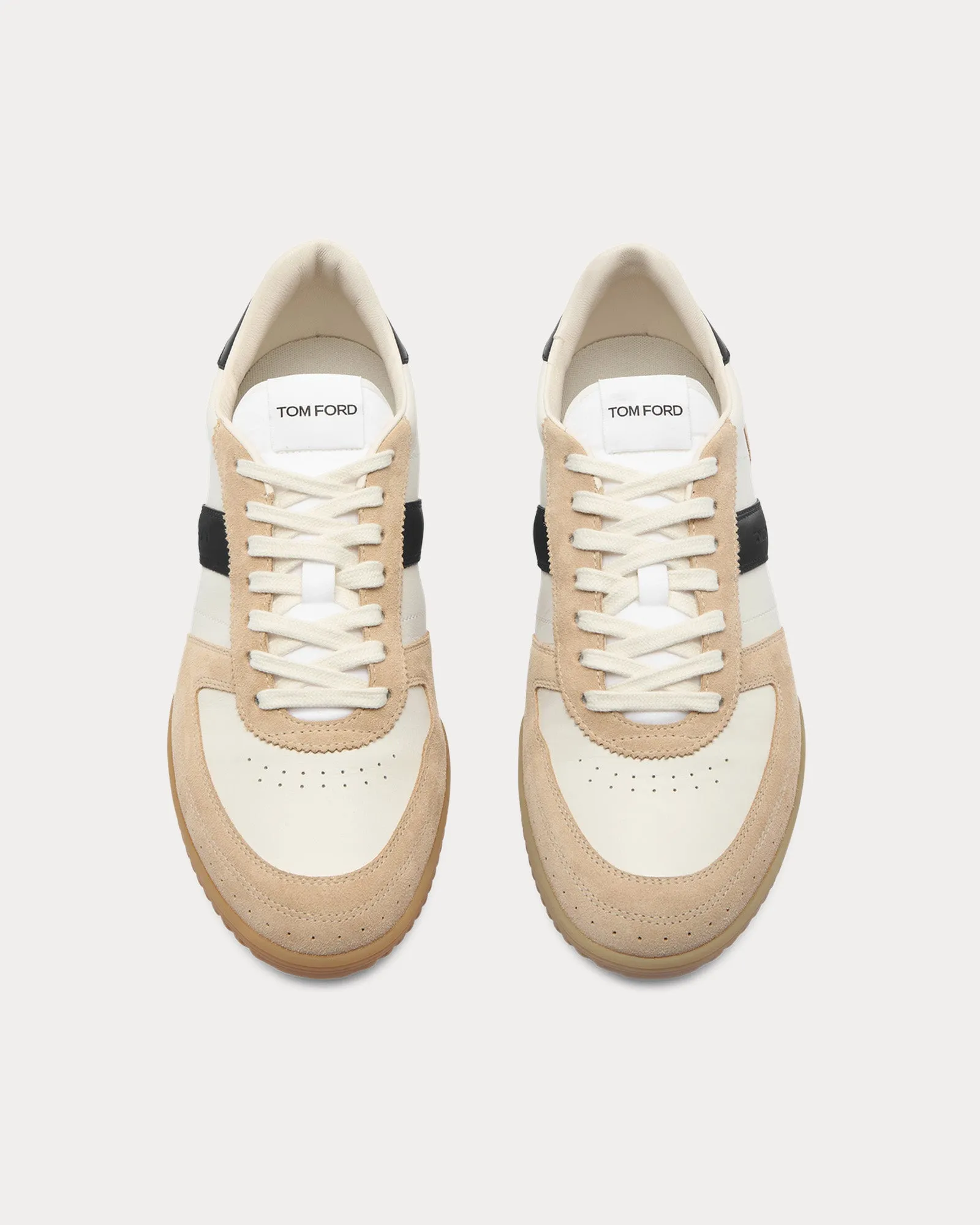 Terence Leather & Suede Dune / Black / Amber Low Top Sneakers