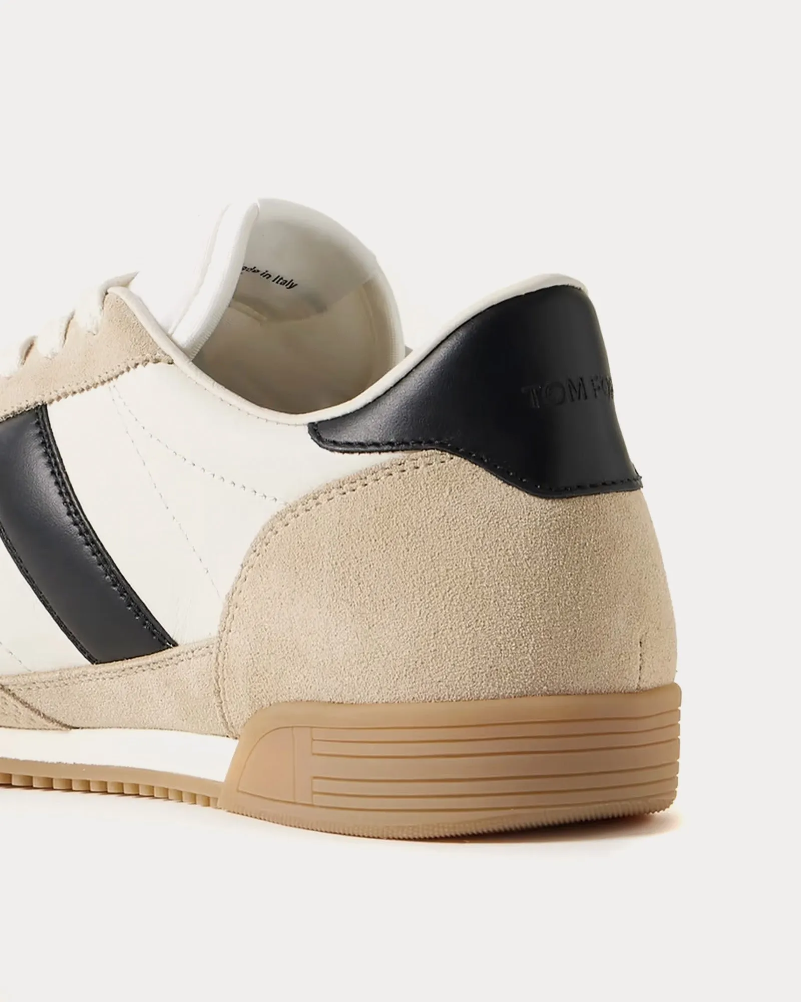 Terence Leather & Suede Dune / Black / Amber Low Top Sneakers
