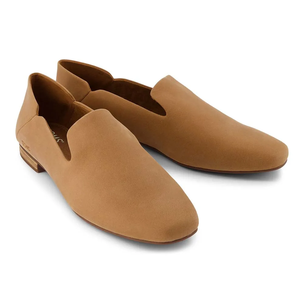 TOMS Women Lara Leather Flat - Brown