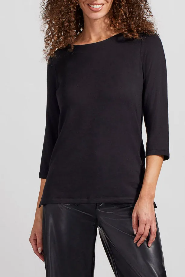 Tribal  Fall/Winter 2023-7161O/2422 -3/4 SLV Top- Black