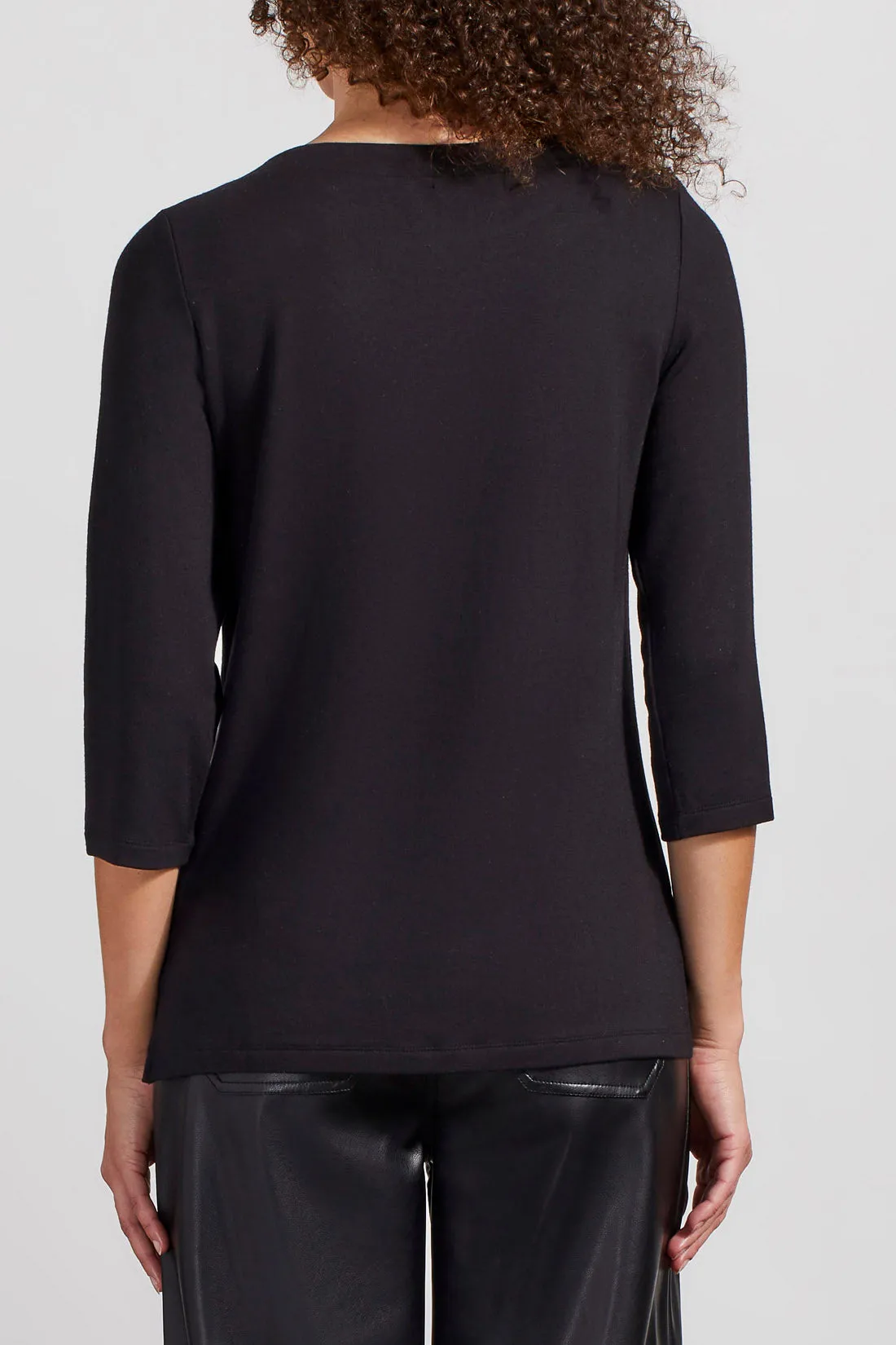 Tribal  Fall/Winter 2023-7161O/2422 -3/4 SLV Top- Black