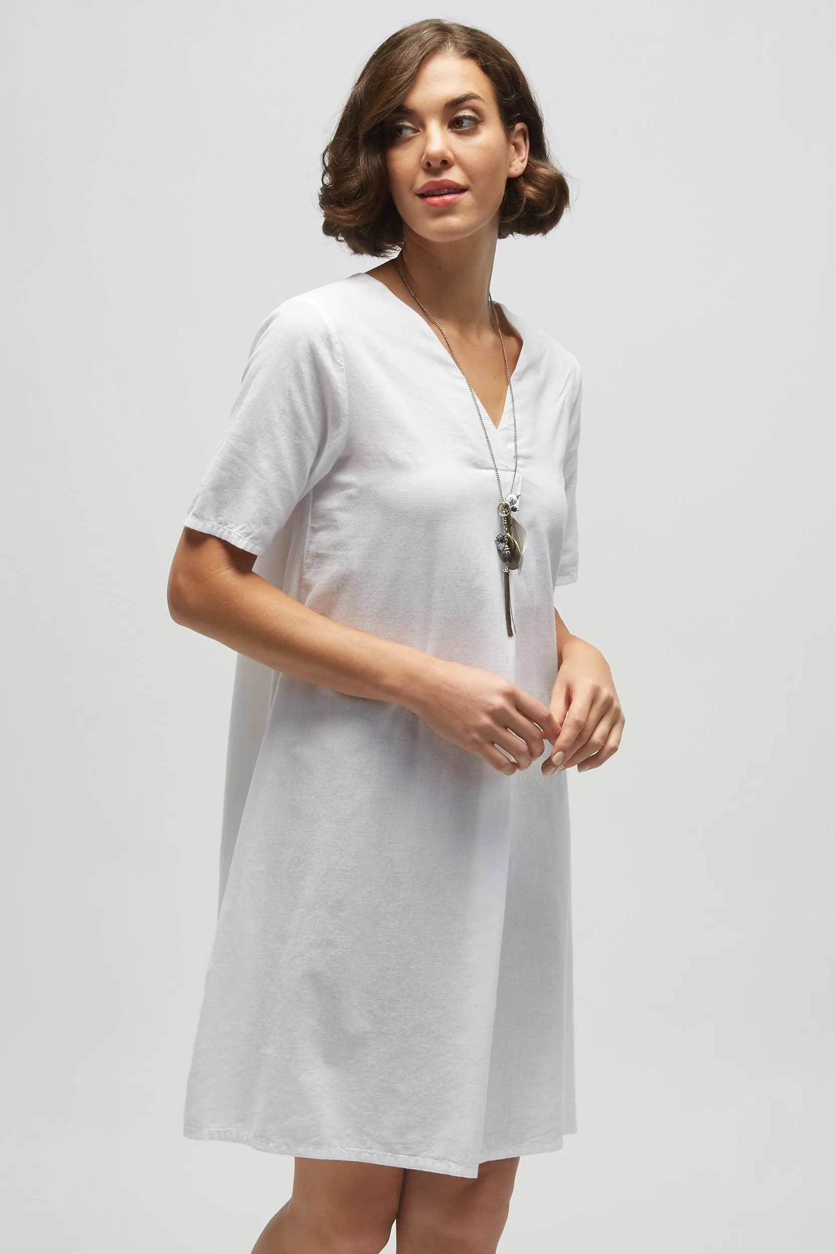 V-NECK DRESS