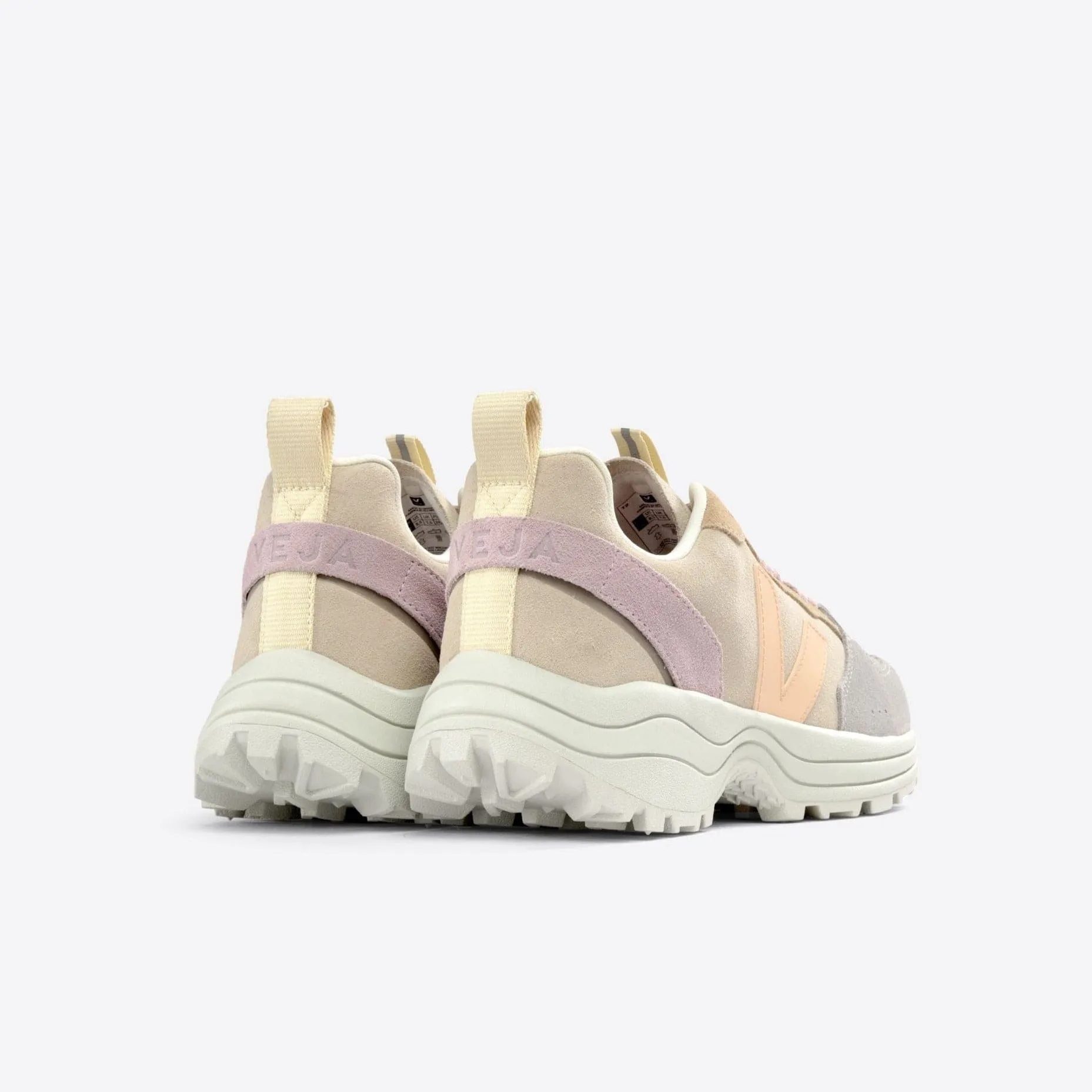 VEJA Venturi Suede Trainers in Almond peach and Multico
