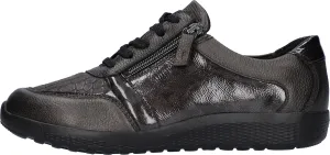 Waldlaufer Wide fitting M Ladies Brown Trainers Leather Stretch M-Ira
