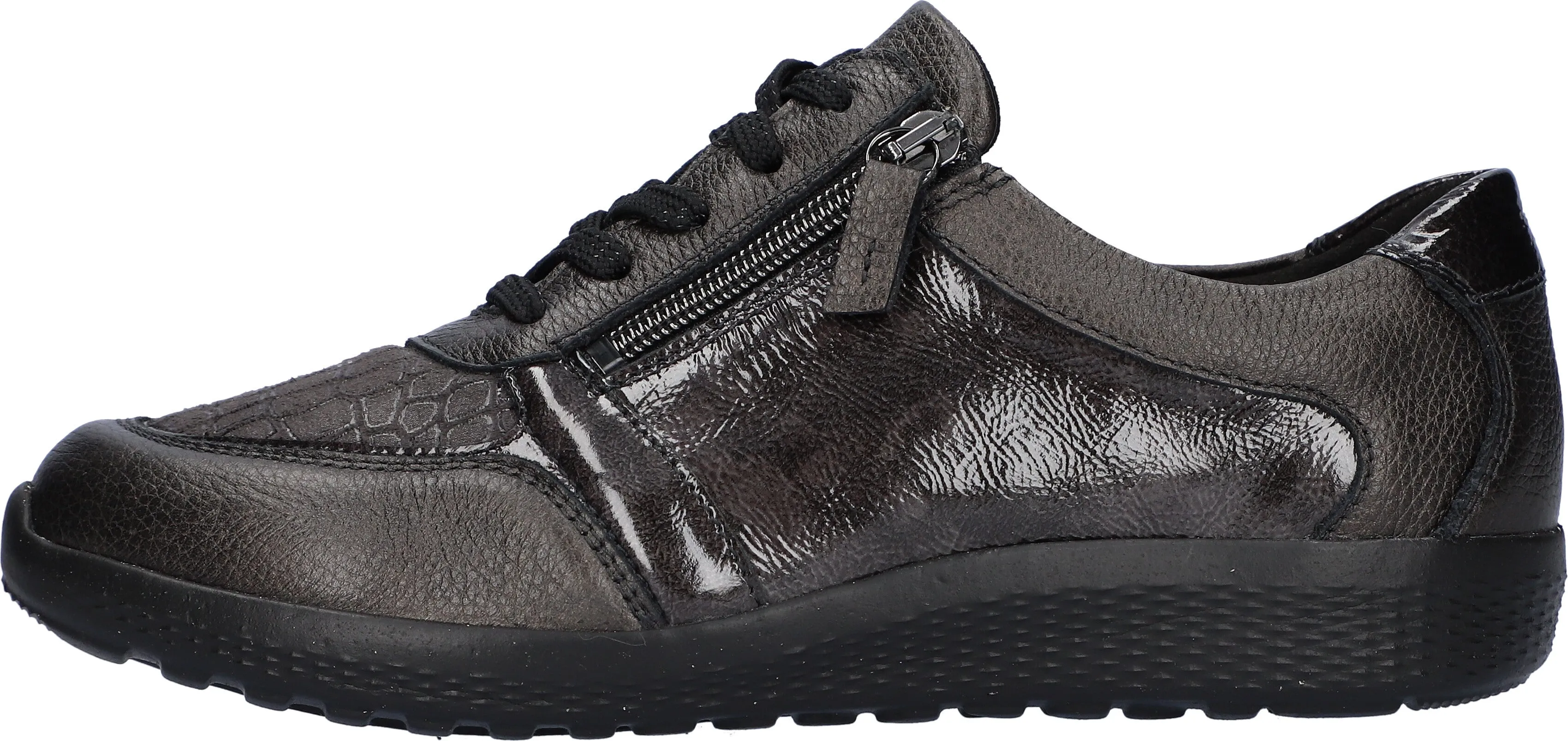 Waldlaufer Wide fitting M Ladies Brown Trainers Leather Stretch M-Ira
