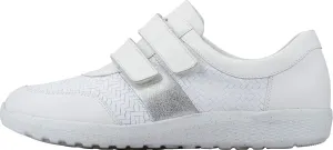 Waldlaufer Wide fitting M Ladies Silver Trainers Leather Stretch M-Ira Strap Over sale