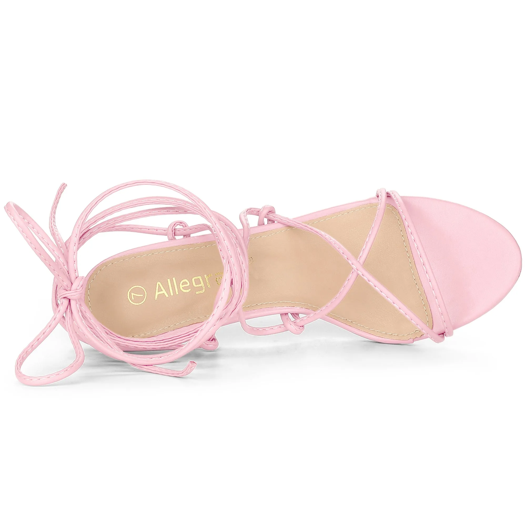 Women's Lace Up Open Toe Strappy Stiletto Heels Sandals