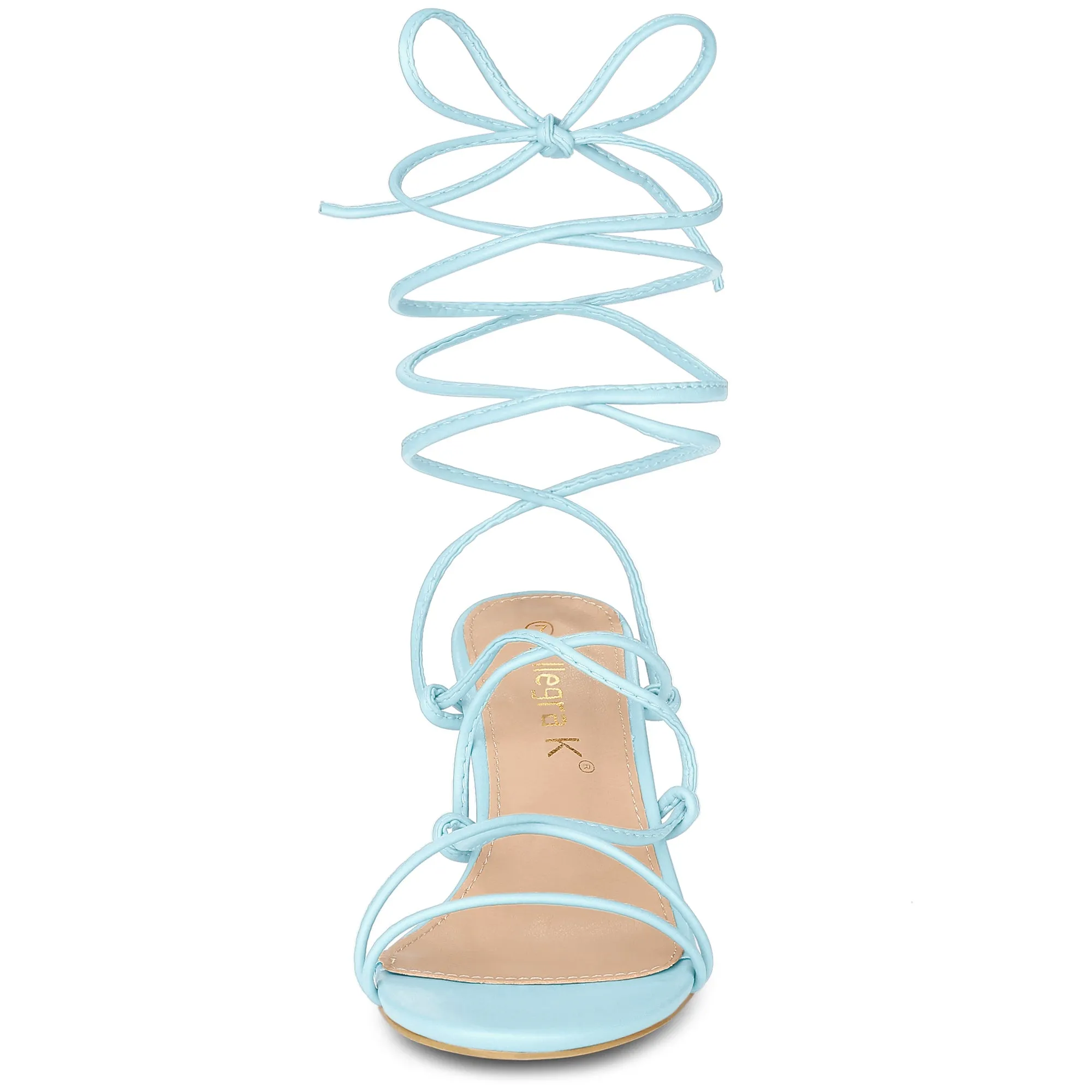 Women's Lace Up Open Toe Strappy Stiletto Heels Sandals