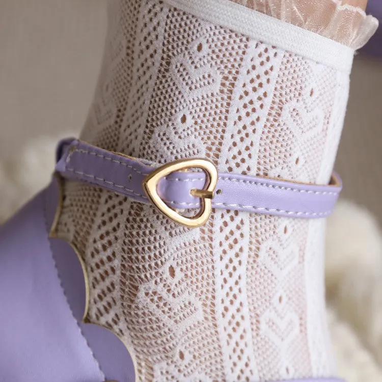 Women's Lolita Bowtie Chunky Heel Pumps