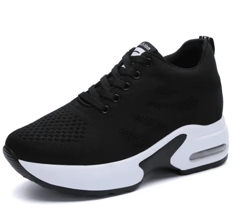 Women’s Platform Mesh Sneakers – Breathable Spring Casual Wedge Basket Shoes for Women, Summer Tennis Trainers