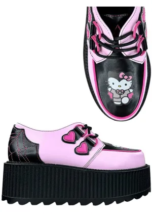 YRU Shoes x Hello Kitty Super Kreep Drac Creepers Pink