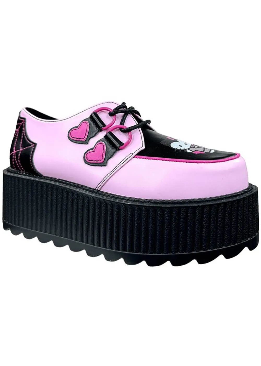 YRU Shoes x Hello Kitty Super Kreep Drac Creepers Pink