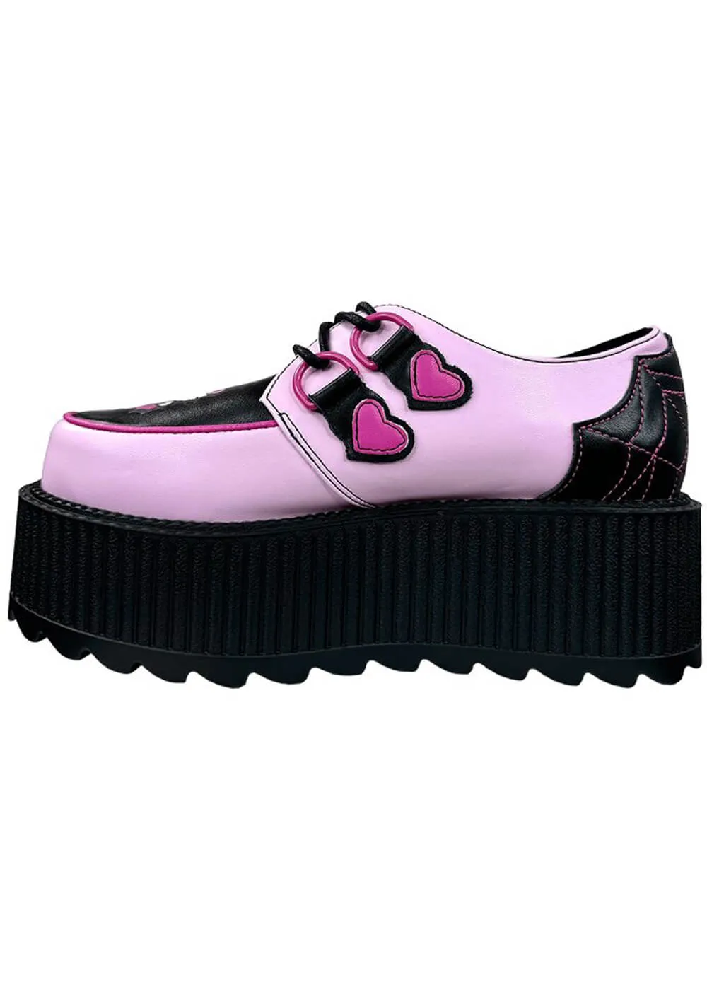 YRU Shoes x Hello Kitty Super Kreep Drac Creepers Pink