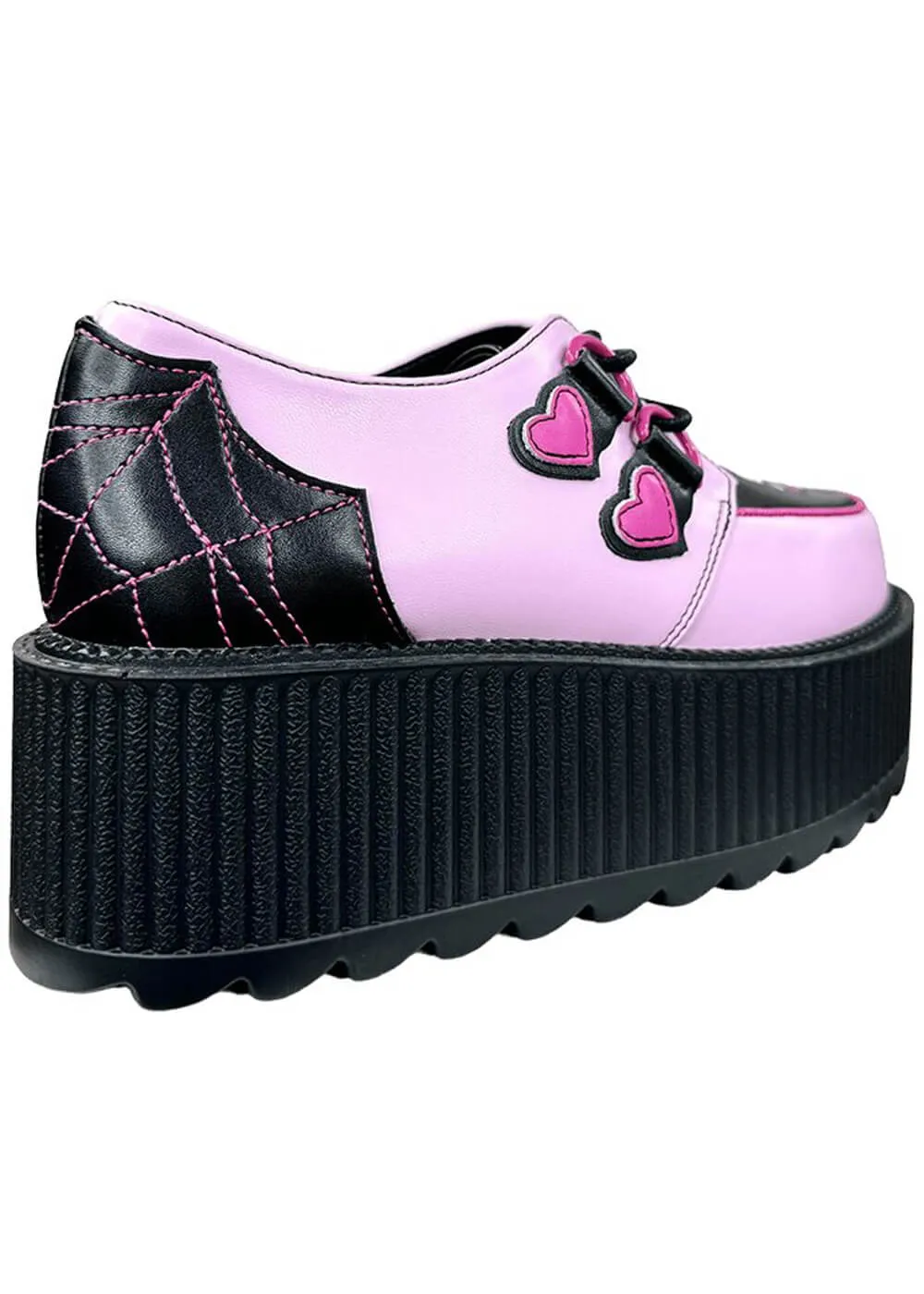 YRU Shoes x Hello Kitty Super Kreep Drac Creepers Pink