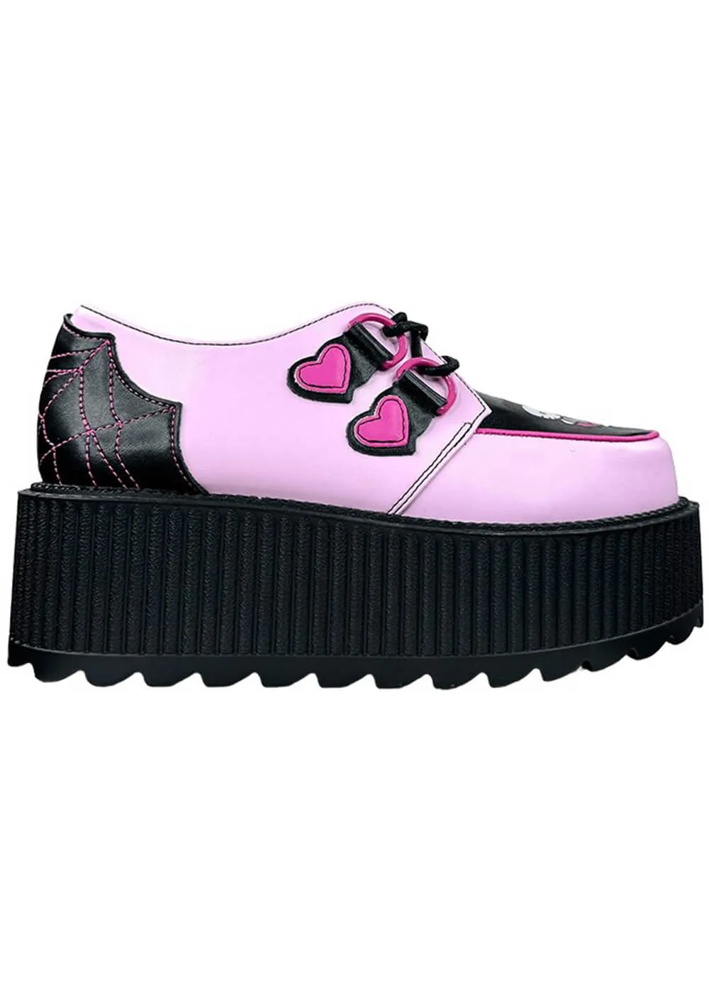 YRU Shoes x Hello Kitty Super Kreep Drac Creepers Pink