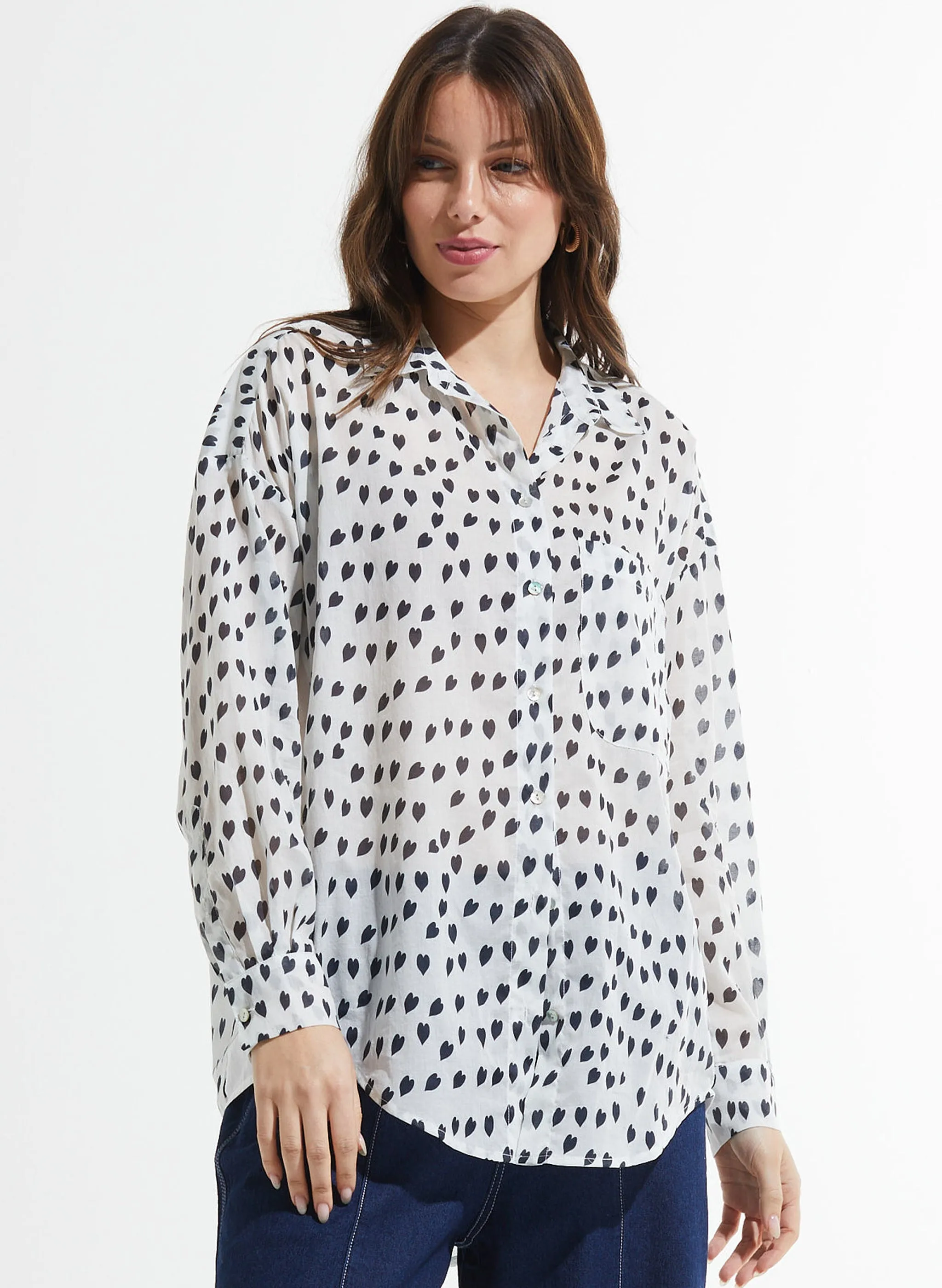 Zaket & Plover - Cotton Voil Shirt - White Love